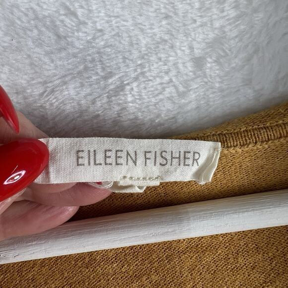 Eileen Fisher XS Tunic Sweater Cashmere Blend 3/4 Sleeve V-Neck Pullover Hooded - Picture 5 of 12